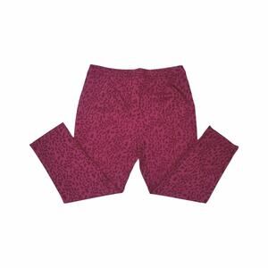 Natori Maroon Leopard Workwear Pants - Size 16
